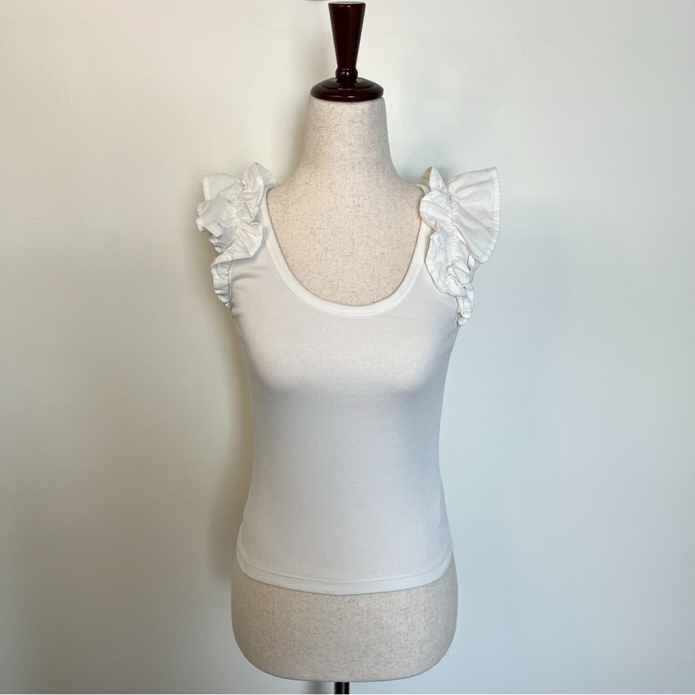 Ruffle sleeve tank top